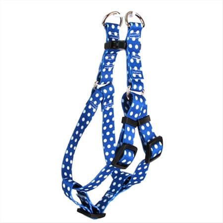 Navy Polka Dot Step-In Harness - Small